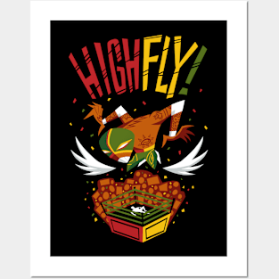 Highfly! (green red yellow) Posters and Art